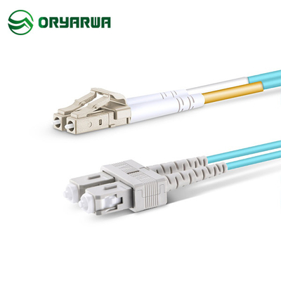 LC UPC al cavo di toppa misto a fibra ottica del duplex dello Sc UPC OM3